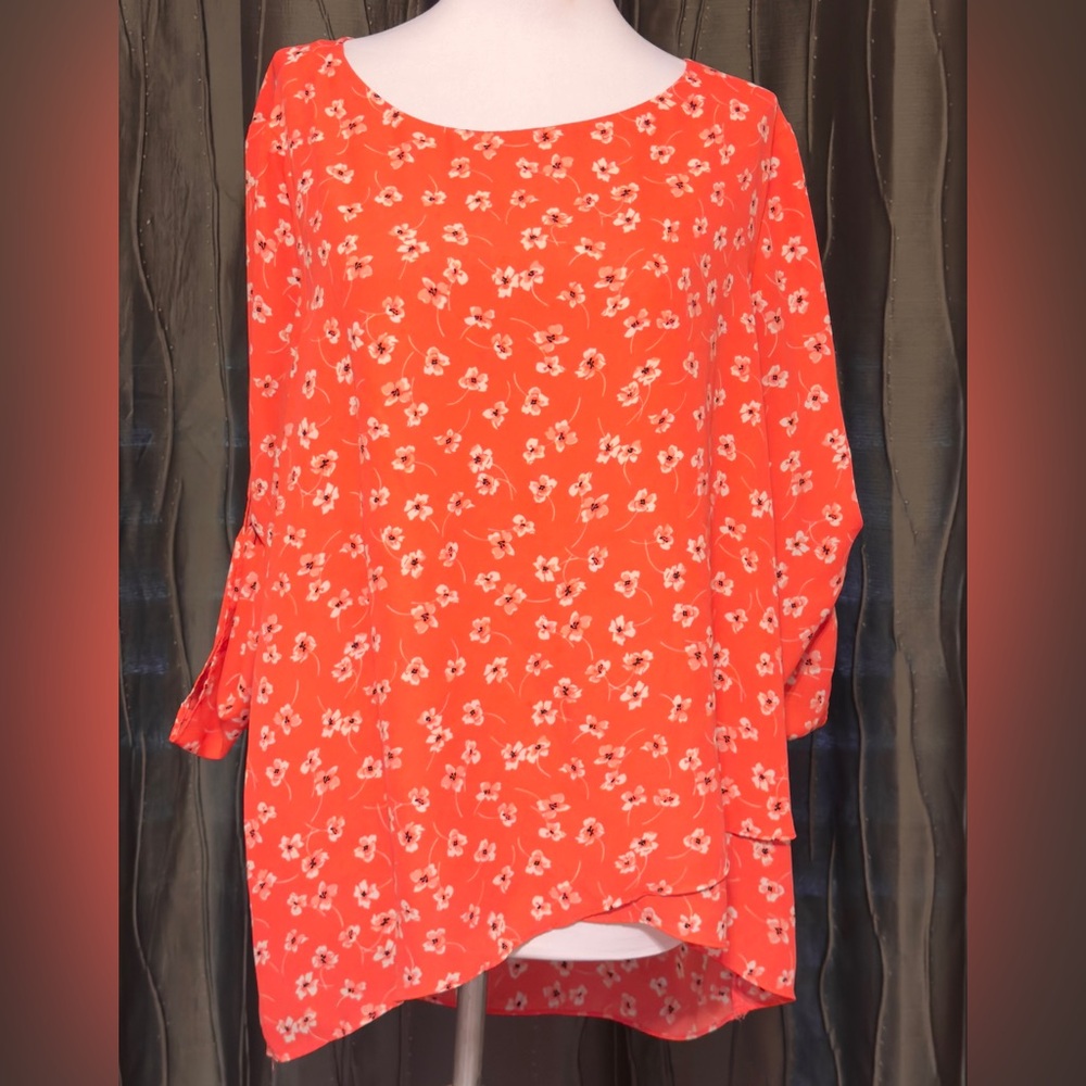 Chaus Coral Floral Blouse